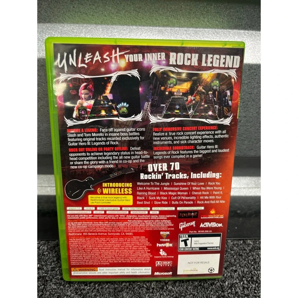 Guitar Hero Legends of Rock Xbox 360 GaGuitar Hero Legends of Rock Xbox 360